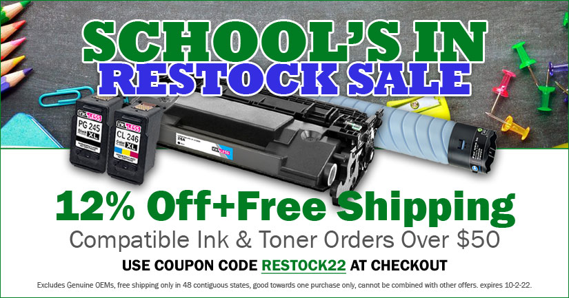Get 12% Off + Free Shipping on Compatible & Remanufactured Ink & Toner Orders Over $50 (excludes OEMs)